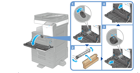 柯尼卡美能達bizhub287復印機碳粉更換圖解